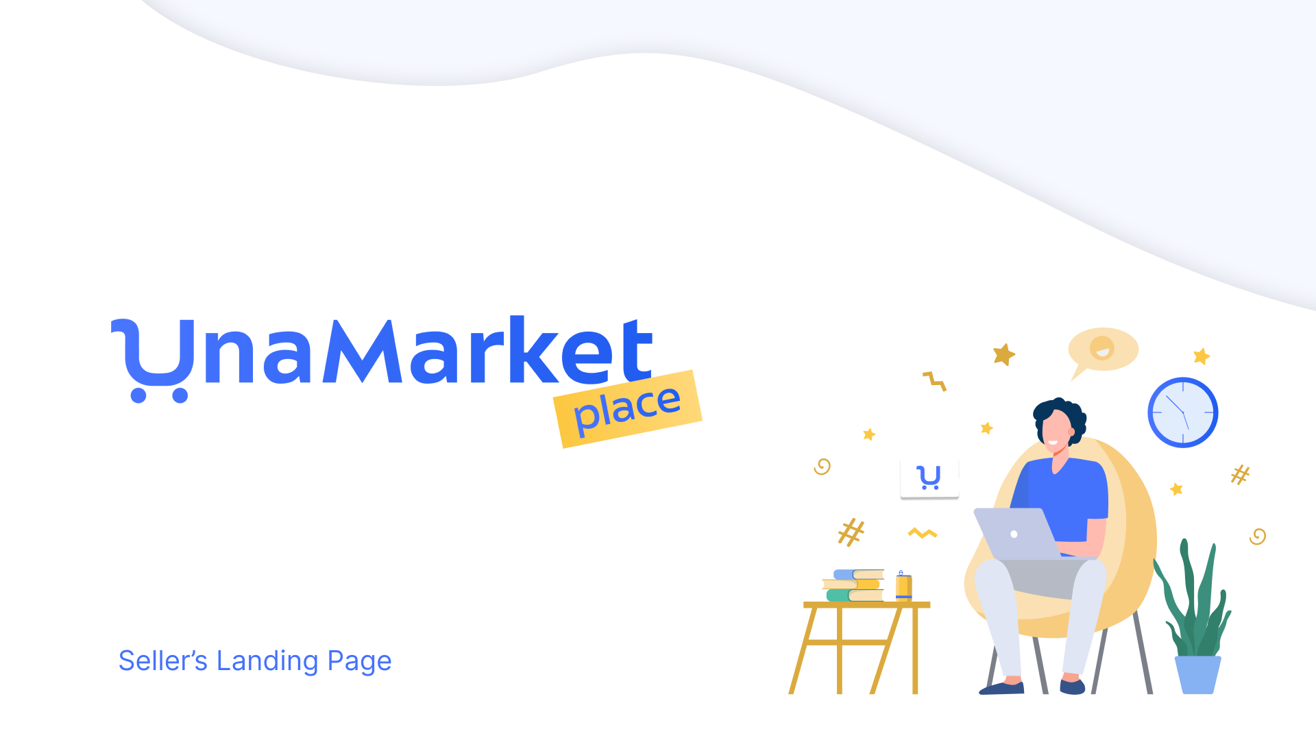UnaMarket seller's landing page cover
